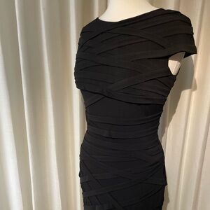 Tadashi Shoji Black Ruched Dress